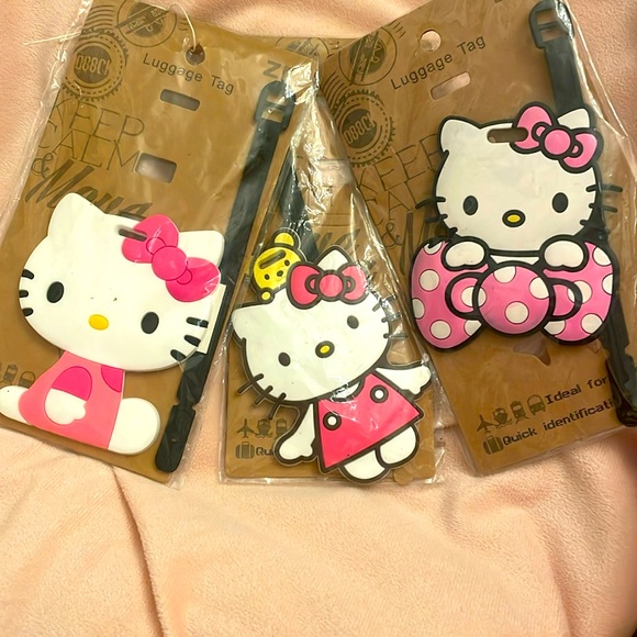 Hello Kitty Accessories - NWT Hello Kitty Set of 3 Luggage Tags